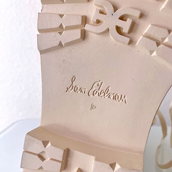 SAM EDELMAN “Lydell” Ivory Lug Sole Combat Boots - Picture 13 of 16